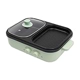 Elektrischer Kochtopf mit Grillbereich,2-in-1-Elektro Mehrzweck-Kochtopf,1300 W,Doppelten...