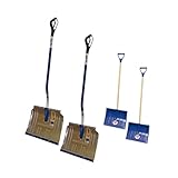 vasalat Winter Set Kinder Schneeschaufel aus Holz mit D-Griff Maxi, Räumbreite 24,5cm, 2x...