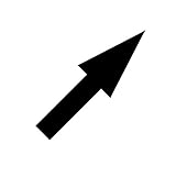 Aufkleber 10cm schwarz schmal Pfeil Tattoo Decal Richtung Zeichen Symbol 4061963037317