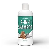 PETSLY 2-in-1 Hundeshampoo & Katzenshampoo mit Conditioner + Aloe Vera [500ml] -...