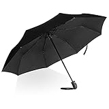 Villkin Regenschirm sturmfest mit Auf-Zu-Automatik - robuster und hochwertiger Regenschirm...