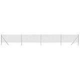 Garden Fence Weidezaun Teichzaun Garten Zaun - Maschendrahtzaun Silbern 1x10 m für...