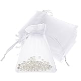Teaaha 50 Stück Organzasäckchen 8 x 10cm Organza Säckchen Klein,...