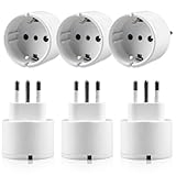6 Stück Adapter Italien Steckdose, Reiseadapter Italien, Italien Stecker Adapter,...