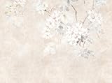 Livingwalls Fototapete Blumen in Beige, Creme, Grau - hochwertige Vliestapete 399191 mit...