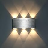 Lightess 18W LED Wandleuchte Innen Modern Up Down Wandlampe aus Aluminium für...