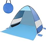 Pop up Strandmuschel, HAOYAO UV Schutz 50+ Strandzelt Wurfzelt für 1-2 Personen,...