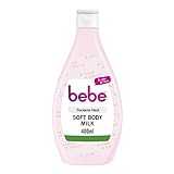 bebe Soft Body Milk (400 ml), schnell einziehende Bodylotion mit Jojobaöl & Panthenol...
