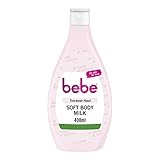 bebe Soft Body Milk (400 ml), schnell einziehende Bodylotion mit Jojobaöl & Panthenol...