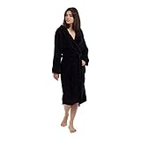 Lumaland Luxury Mikrofaser Bademantel mit Kapuze für Damen und Herren...