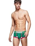 buddyboys Seobean Herren-Boxershorts, grün und rosa, Baumwolle