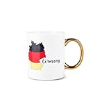 KARACA Deutschland Tasse, 350 ml - Hochwertige New Generation Bone, Elegantes Design,...
