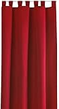Bestlivings Blickdichte Gardine mit Schlaufen (140x145 cm/Rot), in vielen...
