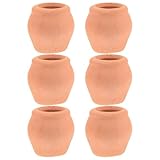 OSALADI Kleiner Keramik Blumentöpfe 6 Stück Kleine Runde Tontöpfe mit Abflussloch für...
