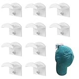 10 Stück Cap Halterung Wand,Selbstklebende Hut-Halter,Kappenhalter für die...