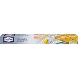 Toppits Extrabreite Alufolie, 10 Meter, Breite 44 cm, Spenderkarton, Silber