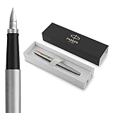 Parker Jotter Füller | Edelstahlschaft mit Goldzierteilen | Füllfederhalter...