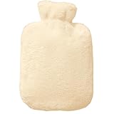 Groß Wärmflasche mit weichem Bezug - Plüsch Wärmeflasche mit Flauschig 2L,...