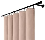 Voppi Blickdicht Velours Vorhang mit Kräuselband 140 x 250 cm Flauschvorhang modern...