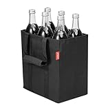 achilles Flaschentasche 6 Fächer je 1,5 Liter – Reißfester Flaschenkorb mit Klettband...