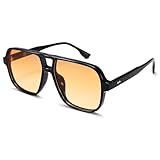 COASION Retro Sonnenbrille für Damen Herren 70er Jahre Vintage Rechteckige Sonnenbrille...