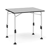 BERGER Ivalo 2 Campingtisch 80 x 60 cm | Klapptisch höhenverstellbar Alu...