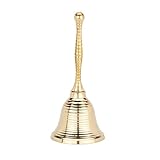 NKlaus Massive Messing-Glocke mit elegantem Griff, 14,4cm – Weihnachtsglocke,...