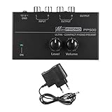 QELLON PP500 Pre Amp Vorverstärker Phono-Vorverstärker mit Level Volume Control...