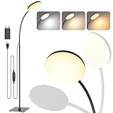Mojimdo Stehlampe, [3 Farben & 10 Helligkeiten] Schlanke LED Leselampe Stehend, Dimmbar...
