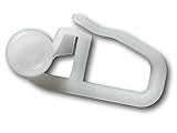 GARIMO Gardinenröllchen -gleiter Innenlauf - 8mm Rolle mit Faltenhaken, 100 Stück in...