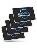 RFID Blocker Card 4 Pack, NFC Blocker Card, Contactless Card Protection, Against...