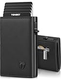 TENBST Geldbörse Herren, Slim Wallet Geldbeutel mit Münzfach & RFID Schutz, Leder...