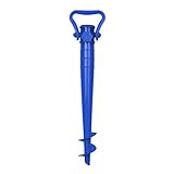 Sekey Sonnenschirmhalter Strand Oder Erde Grün mit Bodendübel für Sonnenschirm (Blau)