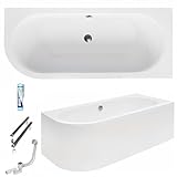 ECOLAM® Badewanne Avita 180x80 cm Schürze | Wanne für Zwei Personen |...
