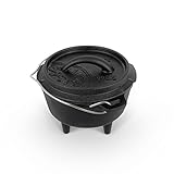 Petromax Feuertopf ft0.5 - Dutch Oven aus Gusseisen für Kochen und Backen - mit...