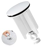 kurkip Universal Waschbeckenstöpsel 40mm Chrom Abflussstopfen – aus Messing,...