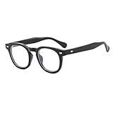 Long Keeper Runde Retro-Brille für Damen und Herren, zum Lesen, Gaming, Computerbrille,...