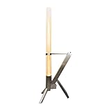 BELAVI Feuerrohr Edelstahl, Sicherheitsglas/Dekoratives Ambiente-Feuer für Terrasse und...