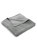 myHomery Uni Kuscheldecke aus Baumwolle - Decke fürs Sofa - Wolldecke warm &...