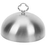DECORNIJIA Edelstahl Servierhaube Rund Lebensmittelecht Rostfrei Servierdeckel mit Glatten...