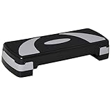 HOMCOM Steppbrett Aerobic-Stepper höhenverstellbar mit 3 Stufen (10/15/20 cm) Fitness...