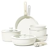 CAROTE Topfset Pfannenset mit abnehmbaren Griffen 10-Teilig,Pfanne...