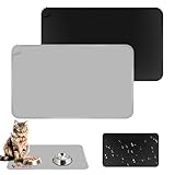 TNOMSNO 2 Stück Napfunterlage für Hund & Katze, 48x30cm Set Silikon Hundenapf Unterlage...