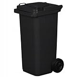 gardivo Mülltonne 120 Liter Abfalltonne Reststofftonne Mülleimer mit 2 geräuschlosen...
