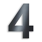 Metzler Hausnummer aus massivem Stahl in Anthrazit - RAL 7016 Anthrazitgrau...