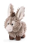 NICI 49031 Kuscheltier Esel Donkeylee 12cm grau stehend-Nachhaltiges Stofftier aus weichem...