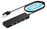Aceele USB Hub 3.0, USB Hub auf 4 USB 3.0, kompatibel mit Desktop-Computer,...