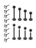 PiercingJak 4 Paar 16G Chirurgenstahl Lippenpiercing Labret Monroe Tragus Helix Piercings...