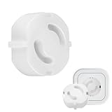 30 Stück Steckdosen Kindersicherung Weiβ Plastik Steckdosenschutz mit Drehmechanik...