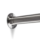 SO-TECH® Edelstahl Schrankstange 1000 mm RUND Ø 25 mm mit 2 Stück...